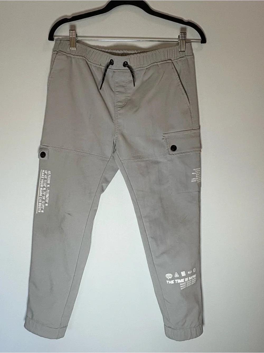 RGSTR  Casual Cargo Jogger Pants in Light Gray Sz 14/16